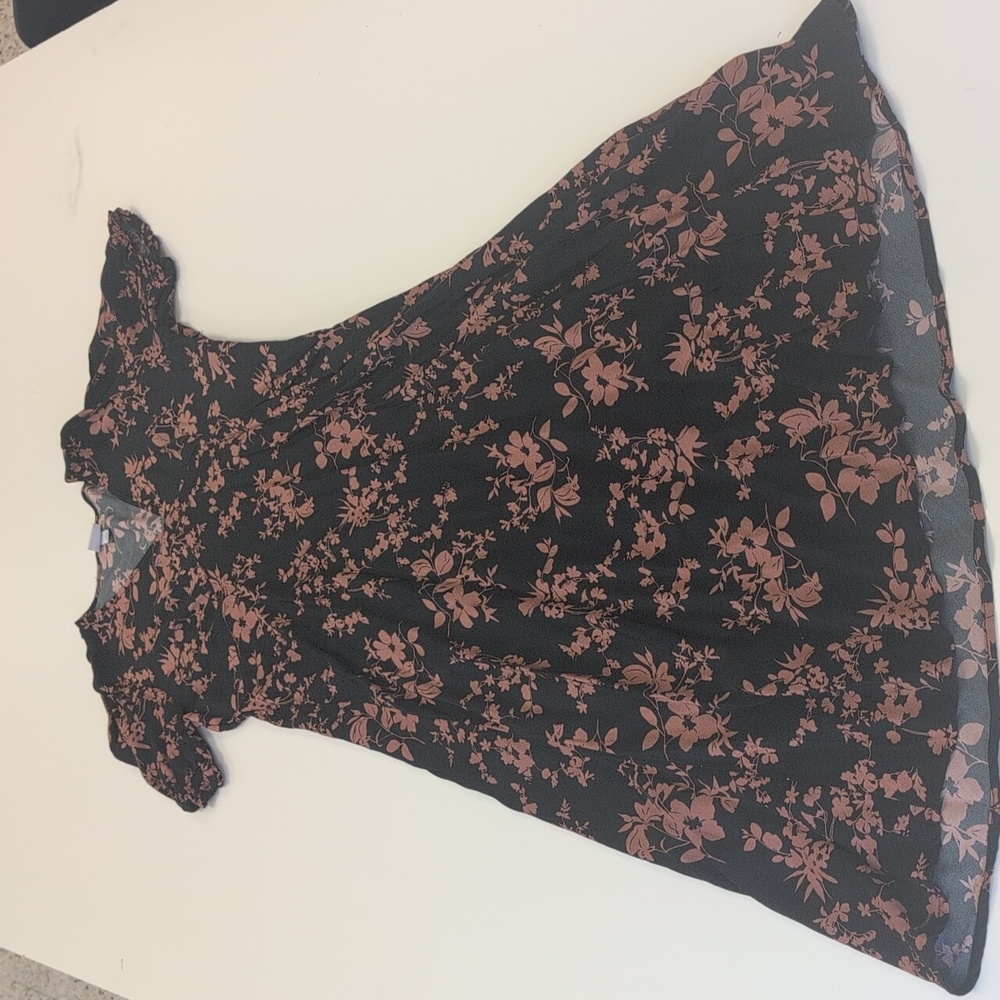 A New Day XL women's juniors black floral dress